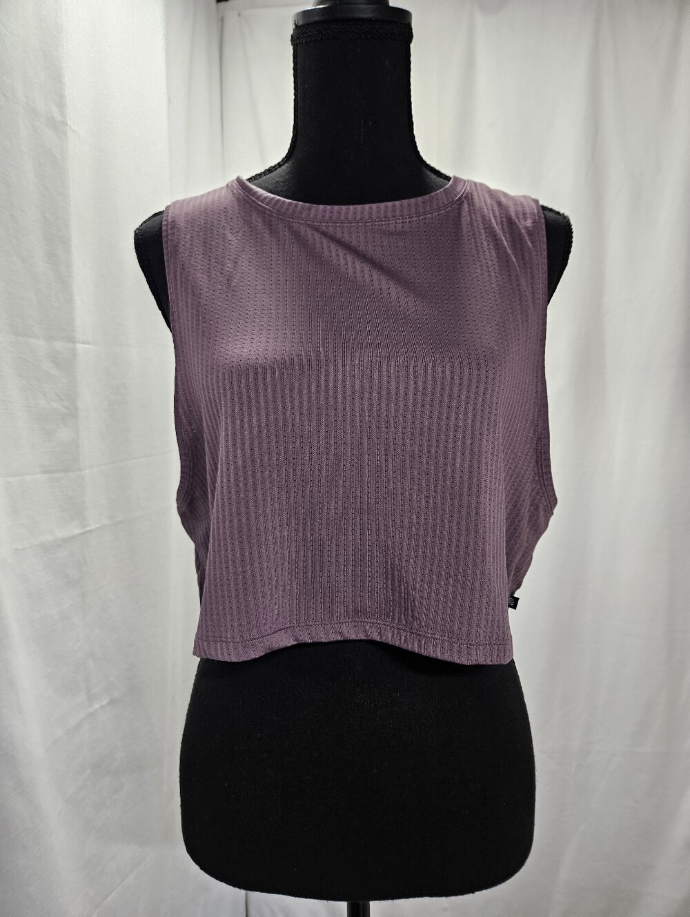 Marika Dusty Purple Cropped Activewear Workout Tank Top